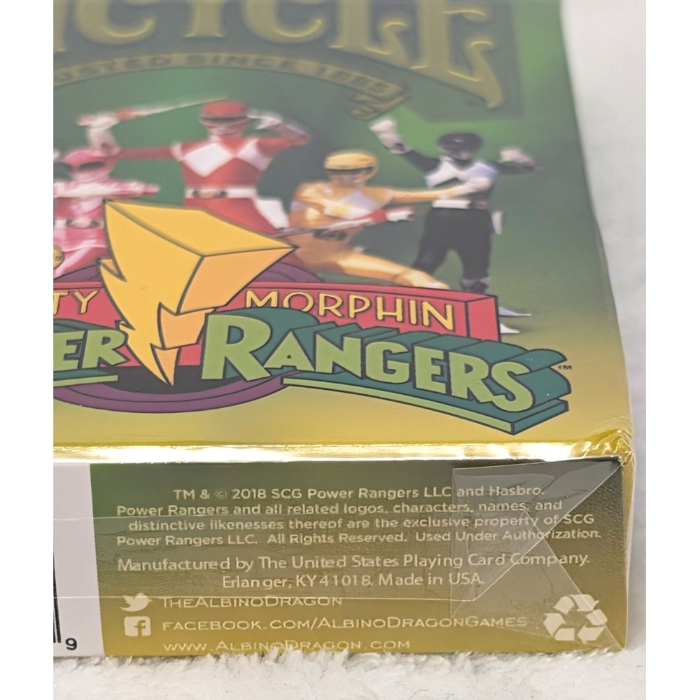 Bicycle Power Rangers Playing Cards 2018 Albino Dragon 2500 Run NEW SEALED HTF - Picture 6 of 11